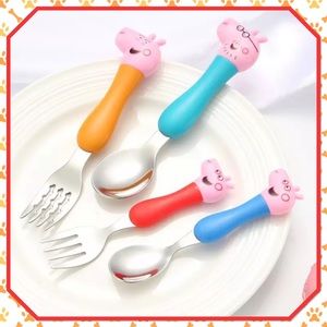 🐽New🐽Peppa Pig Family Forks & Spoons Flatware🐽